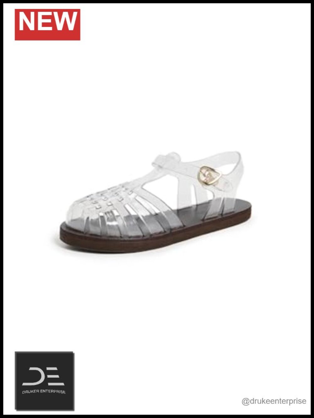 Jelly Sandals Fisherman Style Caged Toe Flat